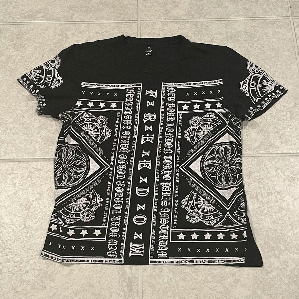 men’s medium black freedom illuminati shirt